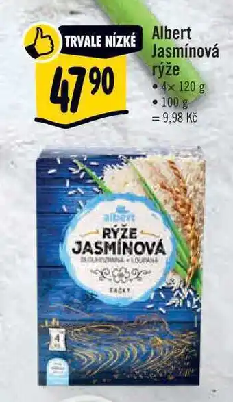 Albert Albert jasmínová rýže 4x 120 g nabídka