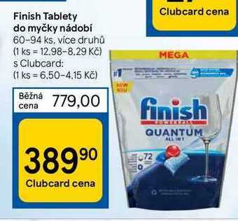 Tesco Finish tablety do myčky nádobí 60-94 ks nabídka