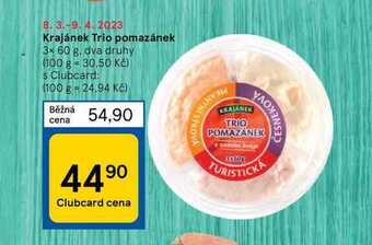 Tesco Krajánek trio pomazánek 3 x 60 g nabídka