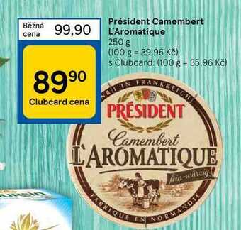 Tesco Président camembert l'aromatique 250 g nabídka