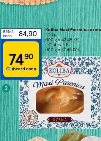 Tesco Koliba maxi parenica uzena 200 g nabídka