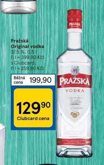 Tesco Pražská original vodka 37.5%. 0.5 1 nabídka