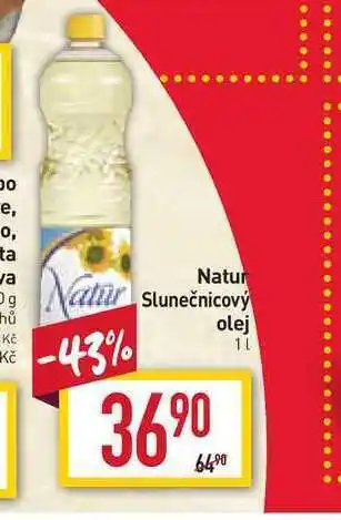 Billa Natur slunečnicový olej 1l nabídka