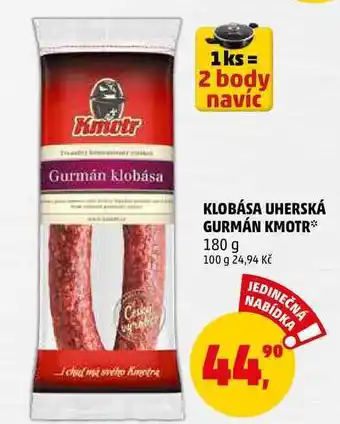 Penny Market Klobása uherská gurmán kmotr, 180 g nabídka