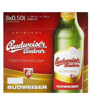 Trefa Budweiser budvar světlý ležák (8 lahví) 4l nabídka