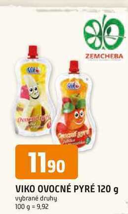 Trefa Viko ovocné pyré 120 g vybrané druhy nabídka