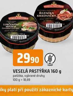 Trefa Veselá pastýřka paštika 160g, vybrané druhy nabídka
