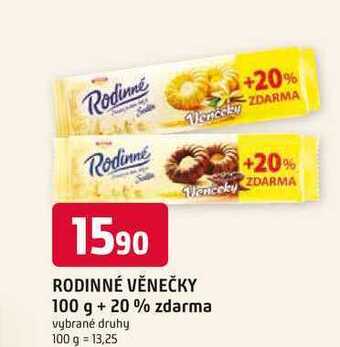 Trefa Rodinné věnečky 100 g + 20 % zdarma nabídka