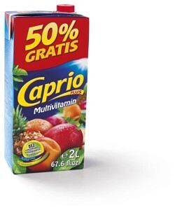 Caprio džus 2l, vybrané druhy