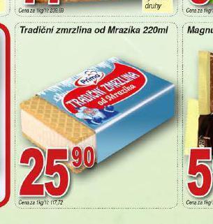Hruška Tradiční zmrzlina od mrazíka nabídka