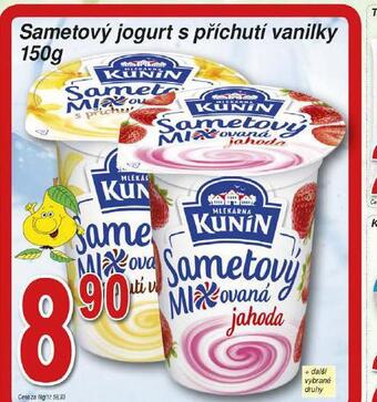Hruška Sametový jogurt s příchutí vanilky nabídka
