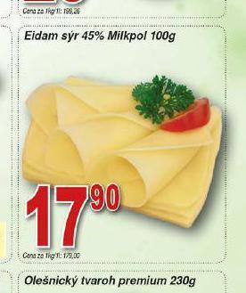 Hruška Eidam sýr 45% nabídka