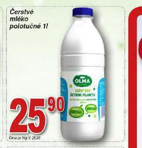 Hruška Čerstvé mléko polotučné nabídka