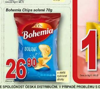 Hruška Bohemia chips solené nabídka