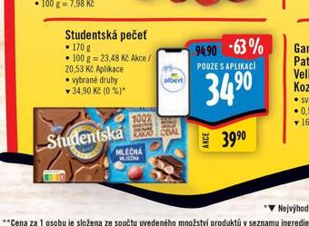 Albert Orion studentská pečeť nabídka
