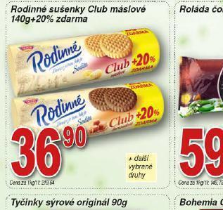 Hruška Rodinné sušenky club máslové nabídka