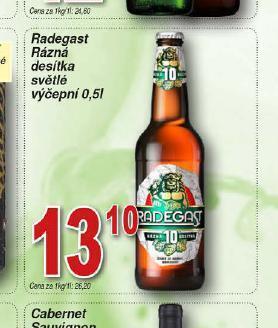 Hruška Pivo radegast rázná 10 nabídka