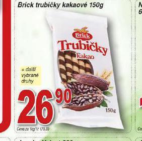 Hruška Brick trubičky kakaové nabídka