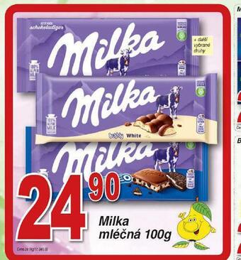 Hruška Milka mléčná nabídka
