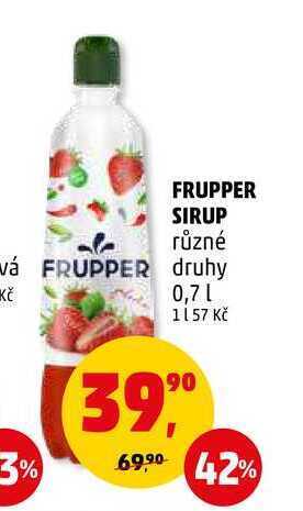 Penny Market Frupper sirup, 0,7 l nabídka