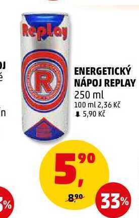 Penny Market Energetický nápoj replay, 250 ml nabídka