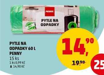 Penny Market Pytle na odpadky 60 l penny, 15 ks nabídka