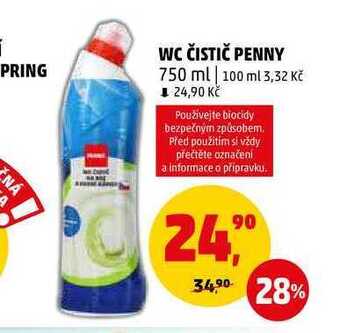 Penny Market Wc čistič penny, 750 ml nabídka