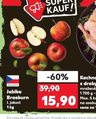 Kaufland Jablka breaburn nabídka