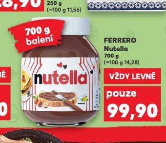 Kaufland Ferrero nutella nabídka