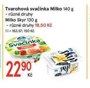 Žabka Milko tvarohová svačinka 140 g nabídka