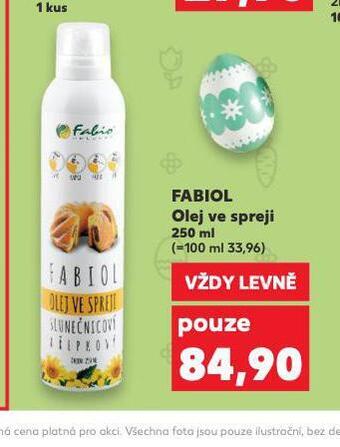 Kaufland Fabiol olej ve spreji nabídka