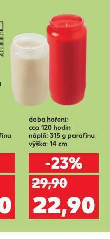 Kaufland Hřbitovní svíčka olejová nabídka
