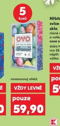 Kaufland Ovo tekuté barvy na vajíčka mramorový efekt nabídka