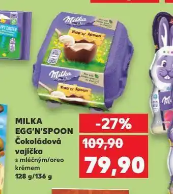 Kaufland Milka egg´n´spoon čokoládová vajíčka nabídka