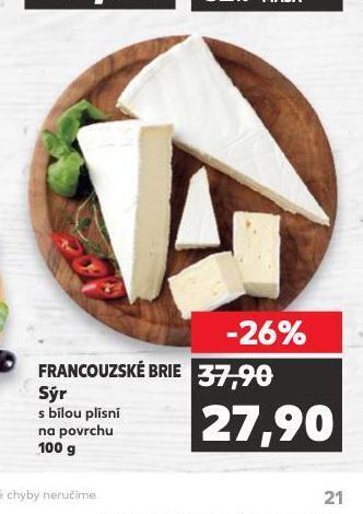 Kaufland Francouzské brie sýr nabídka