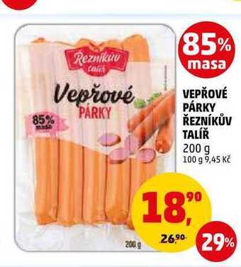 Penny Market Vepřové párky řezníkův talíř, 200 g nabídka