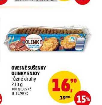 Penny Market Ovesné sušenky olinky enjoy, 210 g nabídka