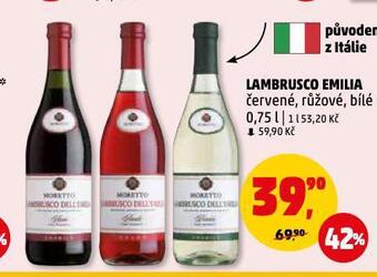 Penny Market Lambrusco emilia nabídka