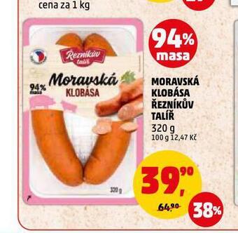 Penny Market Moravská klobása nabídka