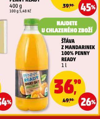 Penny Market Šťáva z mandarinek nabídka