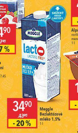 Meggle bezlaktózové mléko 1,5%