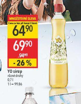 Globus Yo sirup nabídka