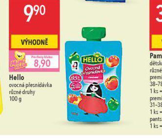Globus Hello ovocná přesnídávka nabídka