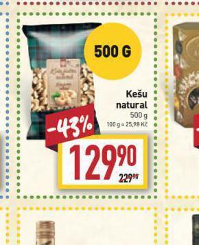 Billa Kešu natural nabídka