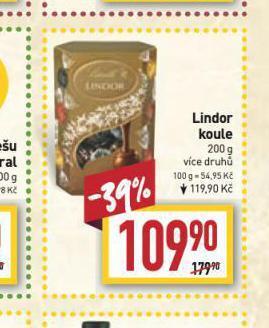 Billa Lindor koule nabídka
