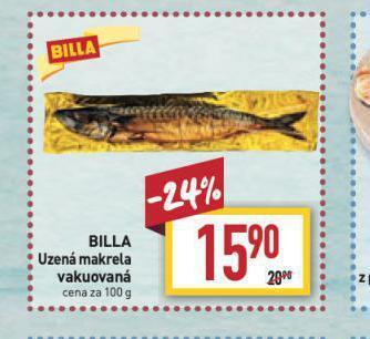 Billa Billa uzená makrela vakuovaná nabídka