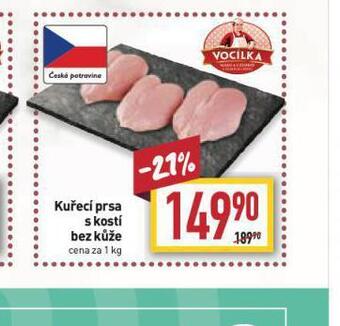 Billa Kuřecí prsa s kostí bez kůže nabídka