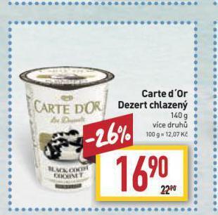 Billa Carte d´or dezert chlazený nabídka