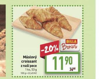 Billa Máslový croissant nabídka