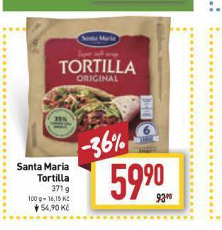Billa Santa maria tortilla nabídka
